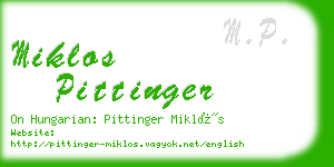 miklos pittinger business card